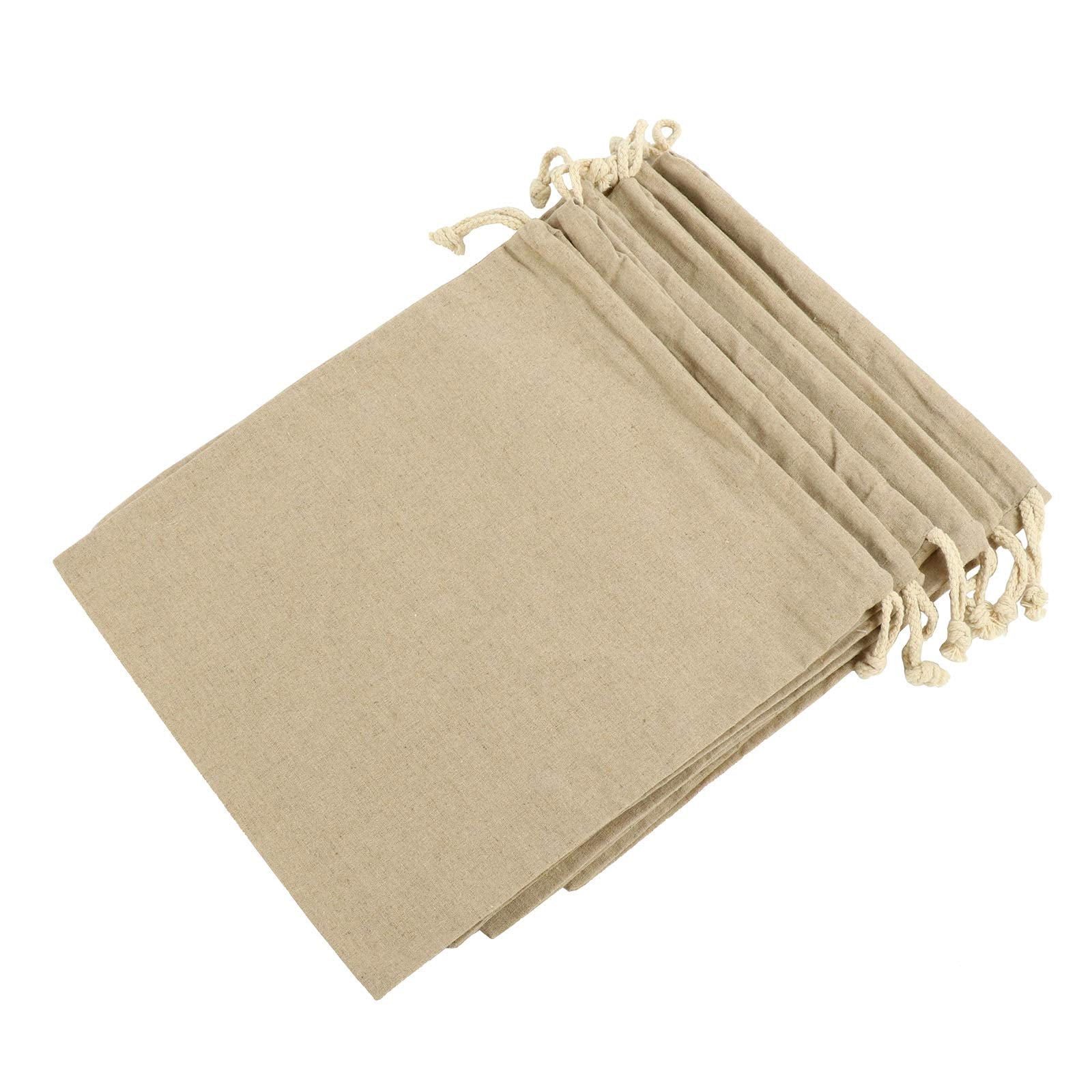 5 Pack Large Size Homemade Bread Bags Linen Bag Reusable Food Storage Housewarming Wedding Gift Storage 11.8'' X 15.7 ''